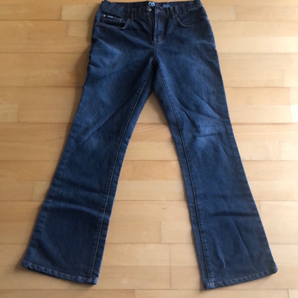 Blk flared legged vintage denim jeans